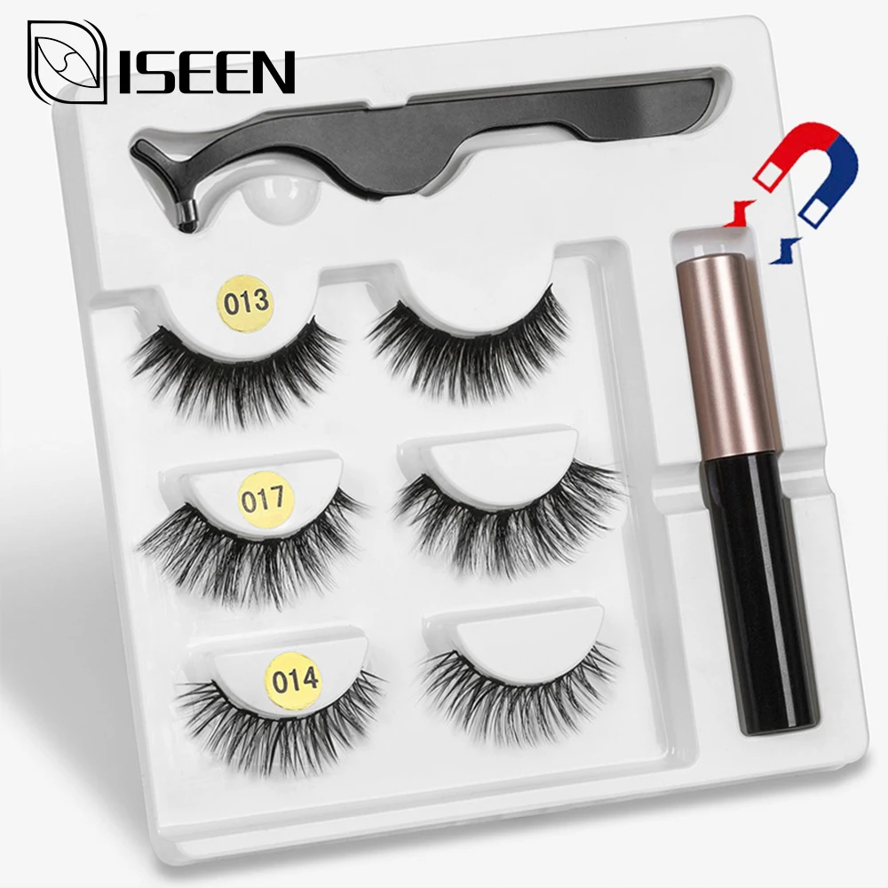 2/3 пар Магнитная ресниц жидкая подводка для глаз и магнит накладные Пинцет Набор