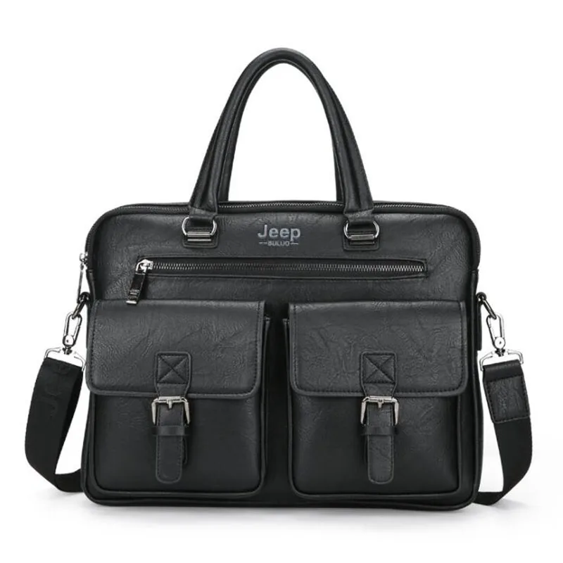 

2021 Hot sell Brand Business Briefcase Bag2pcs/set Split Leather Shoulder Bag Men office Bags For Laptop