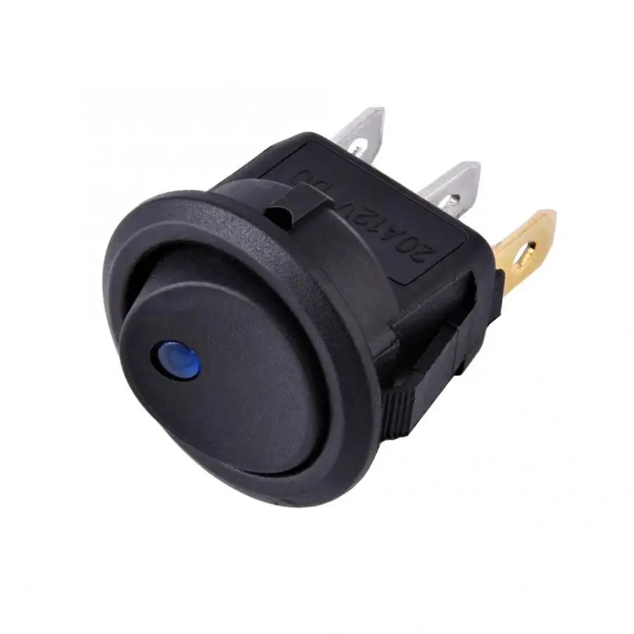 Автомобильный Электрический круглый переключатель вкл./выкл. Spst 12 В для