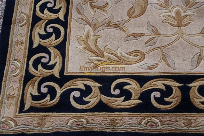 Большой ковер для комнаты винтажный шерстяной ручной работы с узором домашний