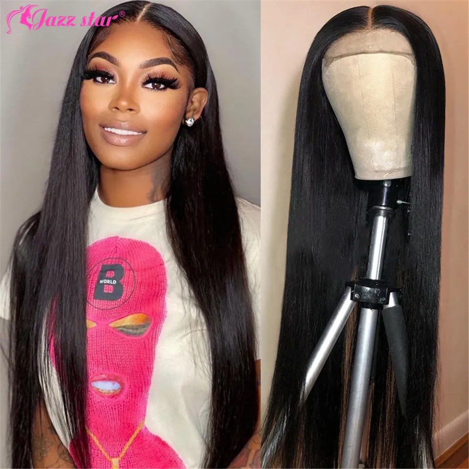 

Straight 6X6 & 5x5 T Part Lace Closure Wig Lace Wigs for Women Human Hair Wigs Preplucked Jazz Star Non-remy 150% Density