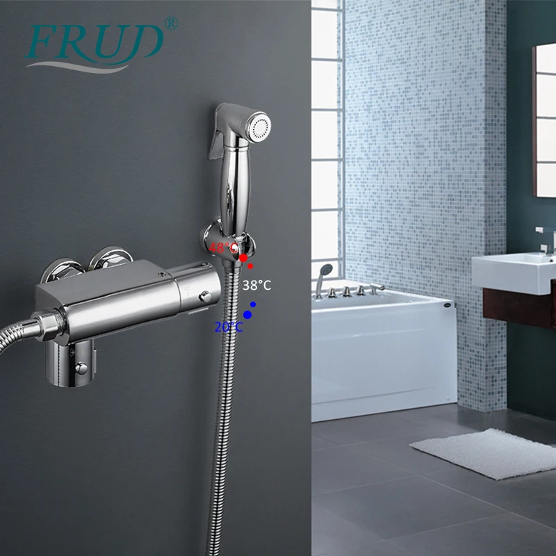 Термостатический душ FRUD Bidets латунный хромированный биде унитаз смеситель для
