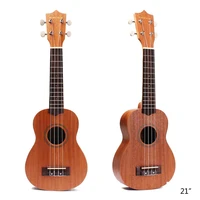 21 inch acoustic ukulele sapele soprano four strings hawaiian guitar instruments