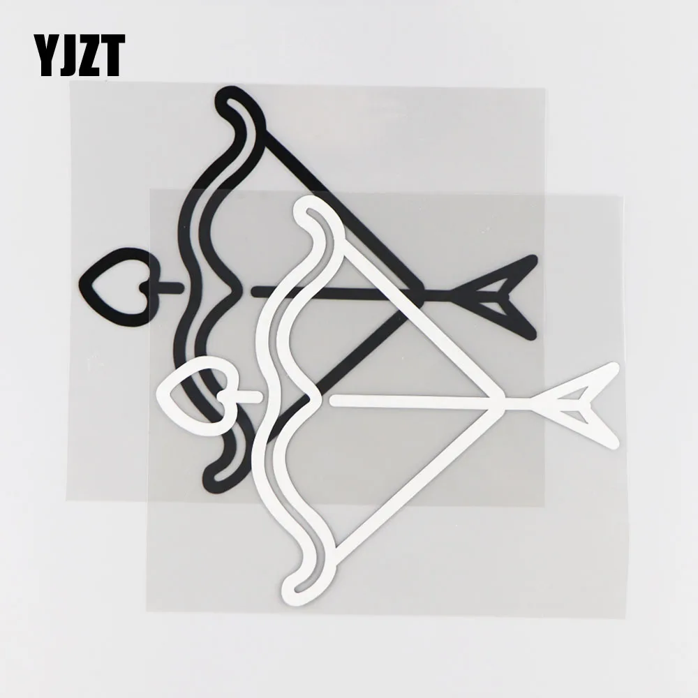 

YJZT 18.2CM*16.1CM Bow And Arrow Cartoon Pattern Car Sticker Vinyl Decal Decoration 1A-0357
