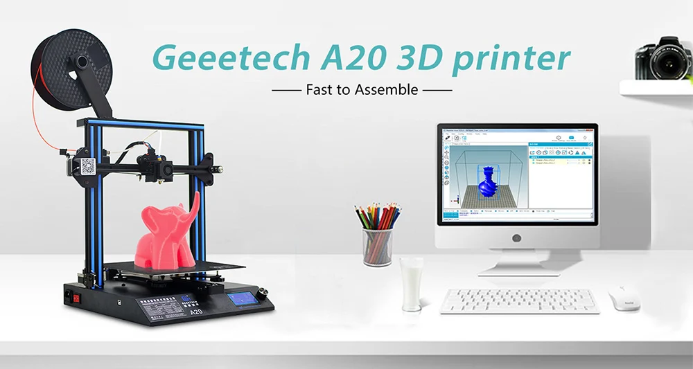 3D-принтер Geeetech A20 с 255 × 255 × 255 мм возможностью создания объема и восстановления, Быстрая Сборка DIY kit