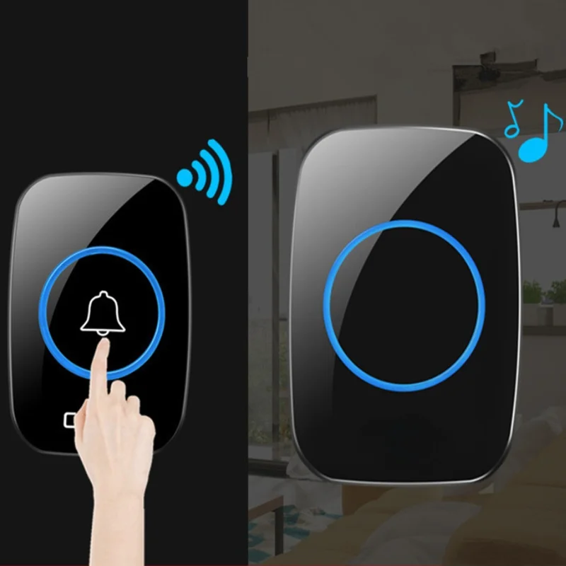 

LED light 32 Songs with Waterproof Touch Button M525 Home Security Welcome Wireless Doorbell Smart Chimes Doorbell Alarm