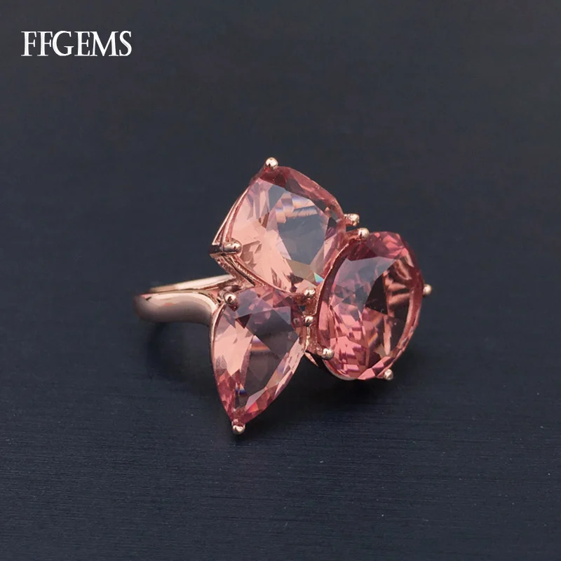 Женское кольцо из стерлингового серебра 925 пробы FFGems большое зултанита