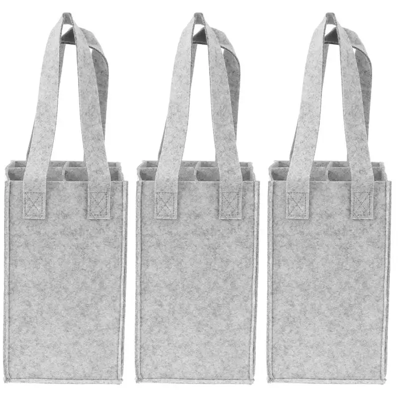 

3 шт., портативный фетровый чехол для хранения вина