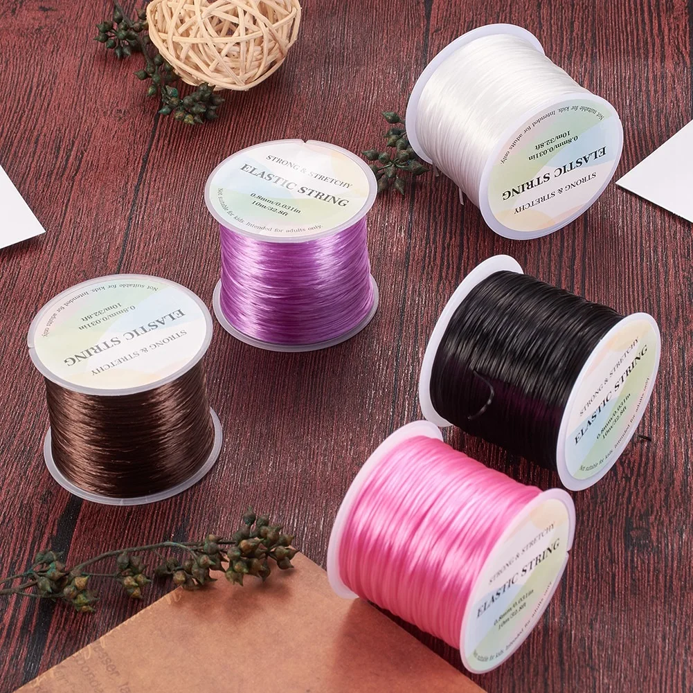 

0.8mm/30Meter Colorful Elastic line making jewelry beaded for Bracelets DIY Making Jewelry Craft Braided String Rope