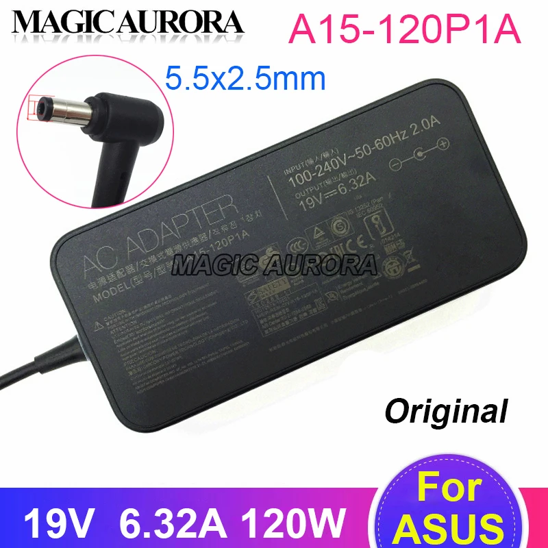 

Original New A15-120P1A 19V 6.32A Power Supply Adapter ADP-120RH B PA-1121-28 For ASUS N750 N500 G50 N53S N55 GL502V GL502 A750L