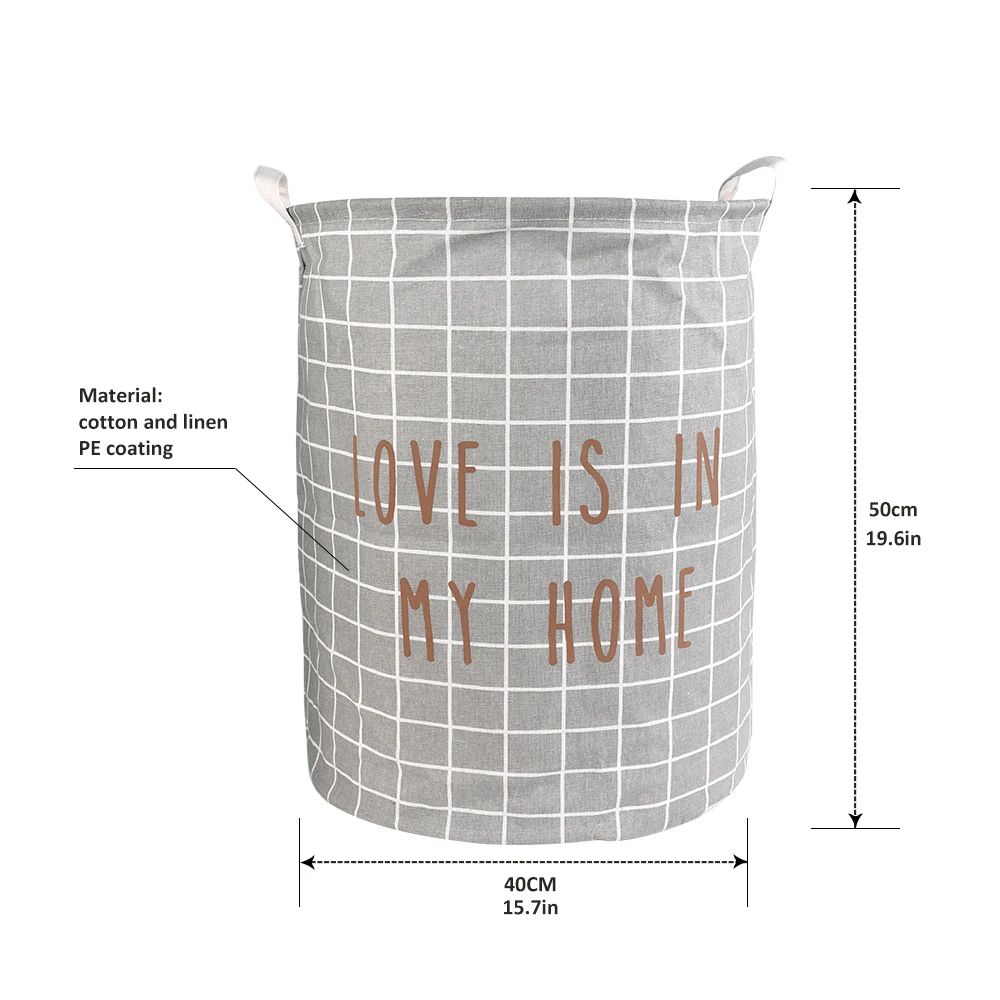 1PCs Foldable Waterproof Round Laundry Basket Geometric Hamper Practical Storage Bin Clothes Toy Collapsible Holder Organizer | Дом и сад