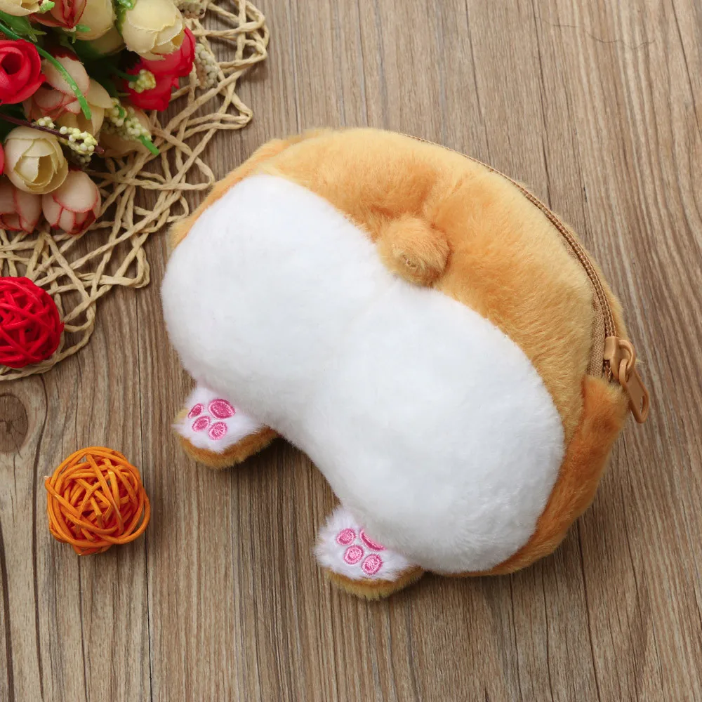 Женский кошелек с милым мультяшным рисунком корги собачий Кошелек для монет мини