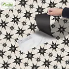 FunlifeНаклейка на пол с черным узором Astra, 20x300 см, нескользящая самоклеящаяся наклейка на пол для ванной, кухни, домашний декор