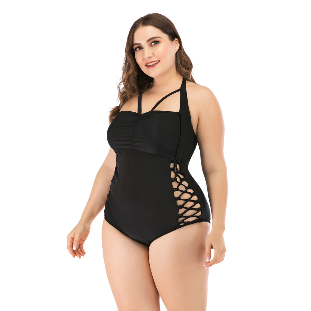 2021 женские Плавание одежда размера плюс Одна деталь костюм больших размеров для