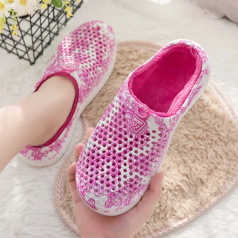 Женские зимние садовые шлепанцы меховые теплые новинка 2020 | Обувь