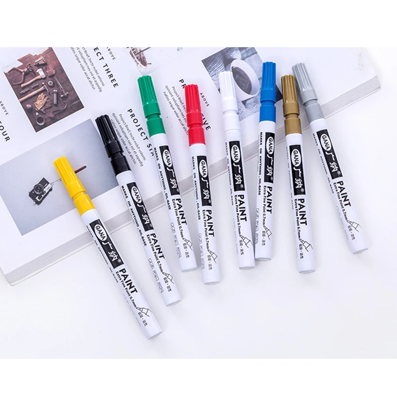 

Paint Pen 0.7mm Needle Tube Sign In Touch-Up Pen Diy Album Card Paper Hand-Painted Color Highlight Pen Art Supplies School