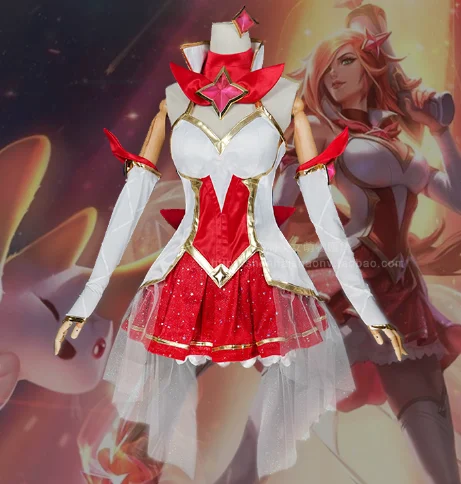 

Anime! Hot Game LOL Miss Fortune Guardian Of The Magic Girl Uniform Dress Cosplay Costume Fancy Dress Carnival Costumes