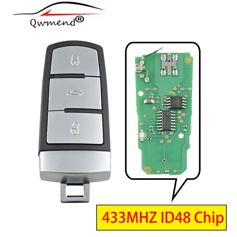 Автомобильный Дистанционный ключ 3C0959752BA для VW /Passat B6 3C B7 Magotan CC 2006 2011 433 МГц смарт