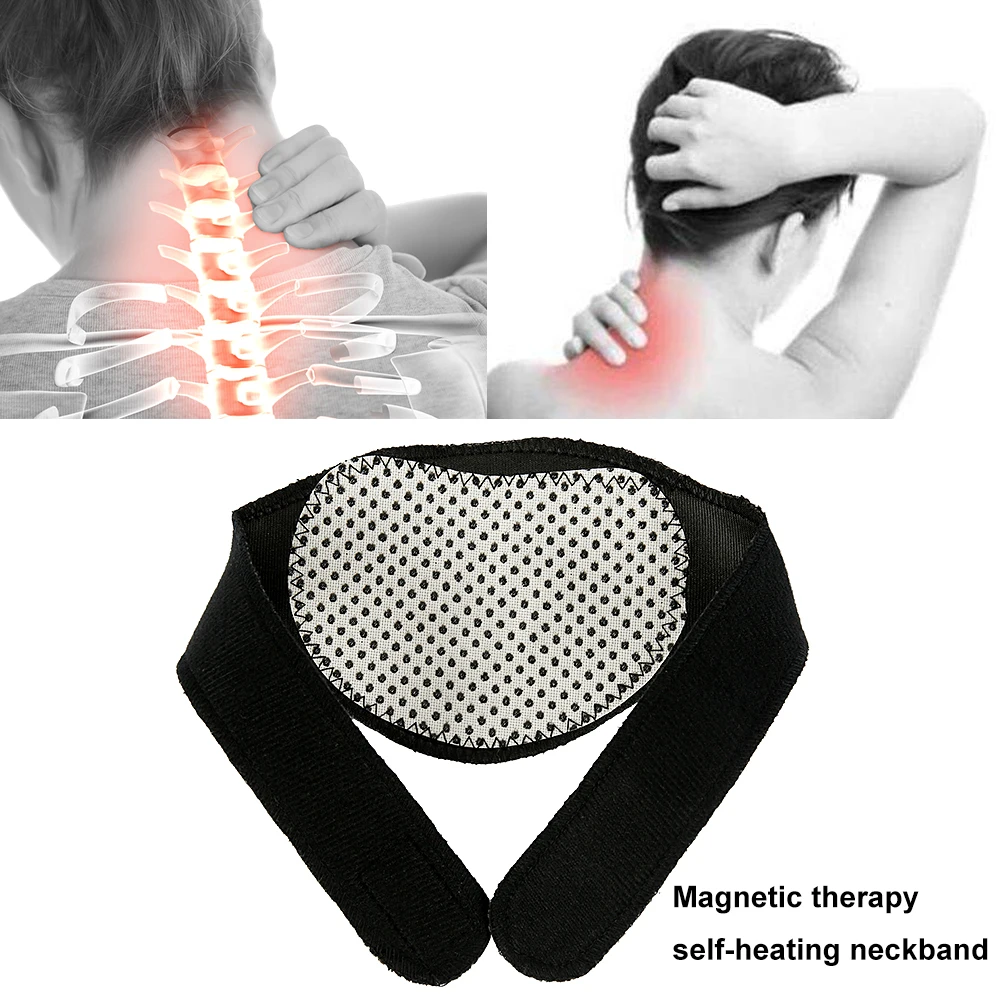 

Magnetic Therapy Self-Heating Neckband Adjustable Neck Massager Pain Relieve Warmer Guard Medical Massagers Neckband Breathable