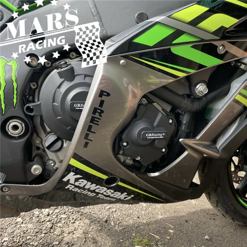 Для Kawasaki ZX10R 2011 2012 2013 2014 2015 2016 2017 2018 2019 2020 2021 Защитная крышка двигателя с защитой от