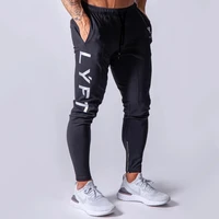 joggers sweatpants mens casual skinny pants black trousers male gym fitness workout cotton trackpants spring autumn sportswear