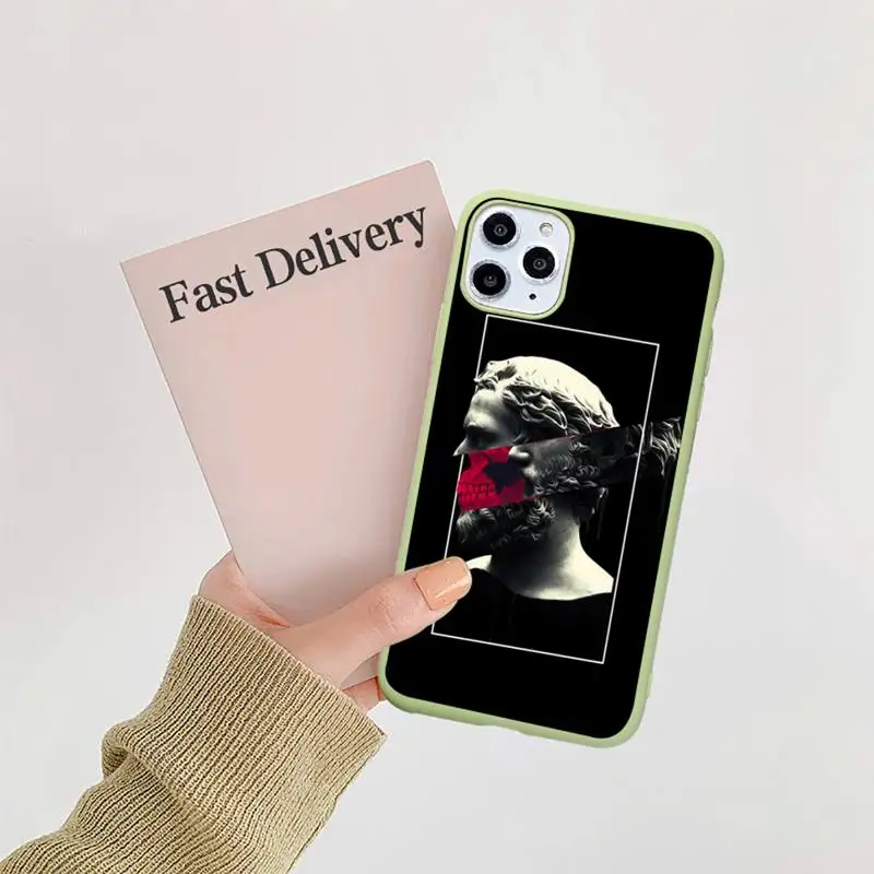 

David Medusa plaster funny art Phone Case Candy Color for iPhone 11 12 mini pro XS MAX 8 7 6 6S Plus X 5S SE 2020 XR
