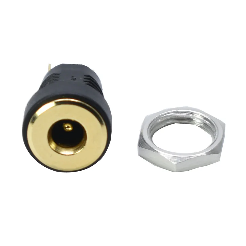 5Pcs DC022B Gold plated DC Power Supply Jack Socket Female Connector 5.5x2.1mm Plug Adapter Panel Mount 2 Terminal Types | Обустройство