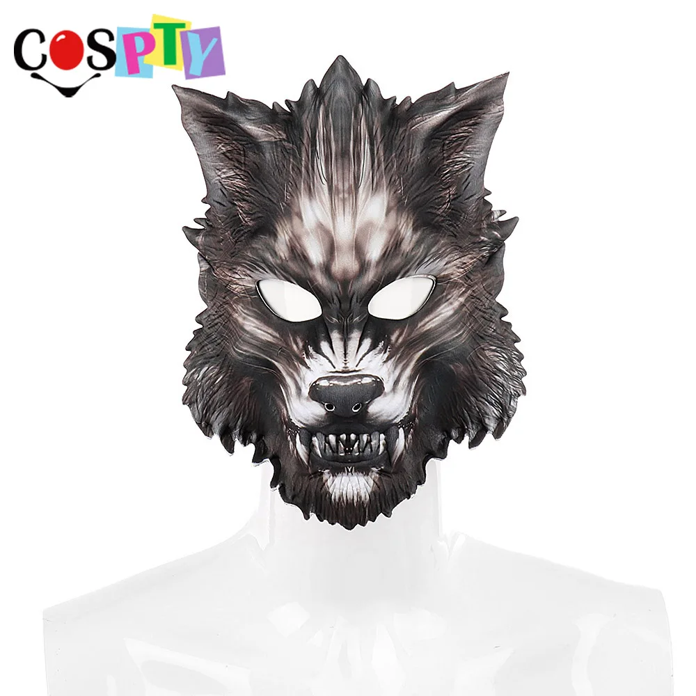 wolf mask Cospty Canival костюм животного ужас реалистичный волк маскарад Хэллоуин маска - Цвет: wolf mask