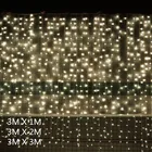 3*3 м 300 светодиодов светодиодный светильник для занавесок светодиодная Рождественская гирлянда занавеска Патио Декор для окна Сказочный светильник s Kerst Рождественский светильник s.