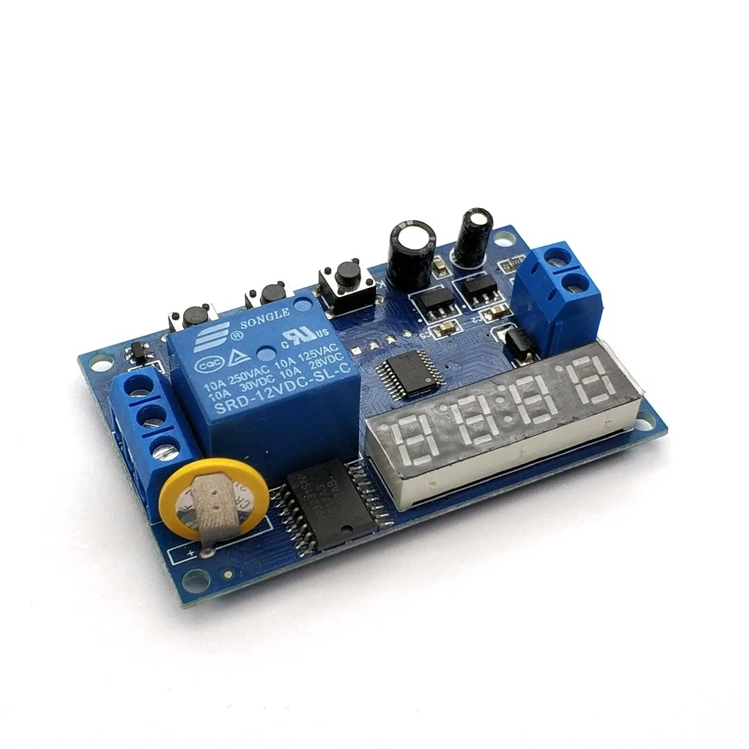 Цифровой светодиодный дисплей 12 В постоянного тока DS3231 реле автоблокировки