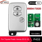 KEYECU Keyless Go 3 кнопки для Toyota Prado Venza Smart Key 433 МГц B74EA P1 98 4D-67 Чип FCC ID: 89904-73020 PCB F433
