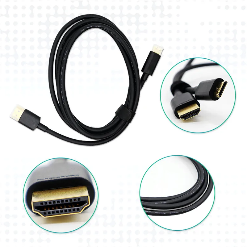Micro HDMI совместимый кабель Mini штекер для проектора GoPro Sony цифровой экран tvbox 1 5