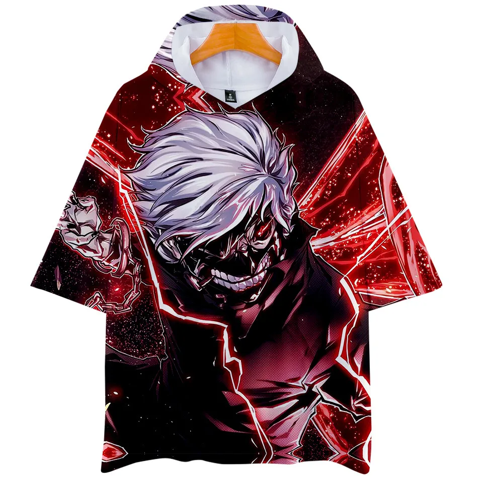Tokyo Ghoul 3D hooded t shirt Mannen/vrouwen Trainingspakken Anime Kaneki Ken Print Hoodie t-shirt Dunne Herfst tshirt Tee | Мужская