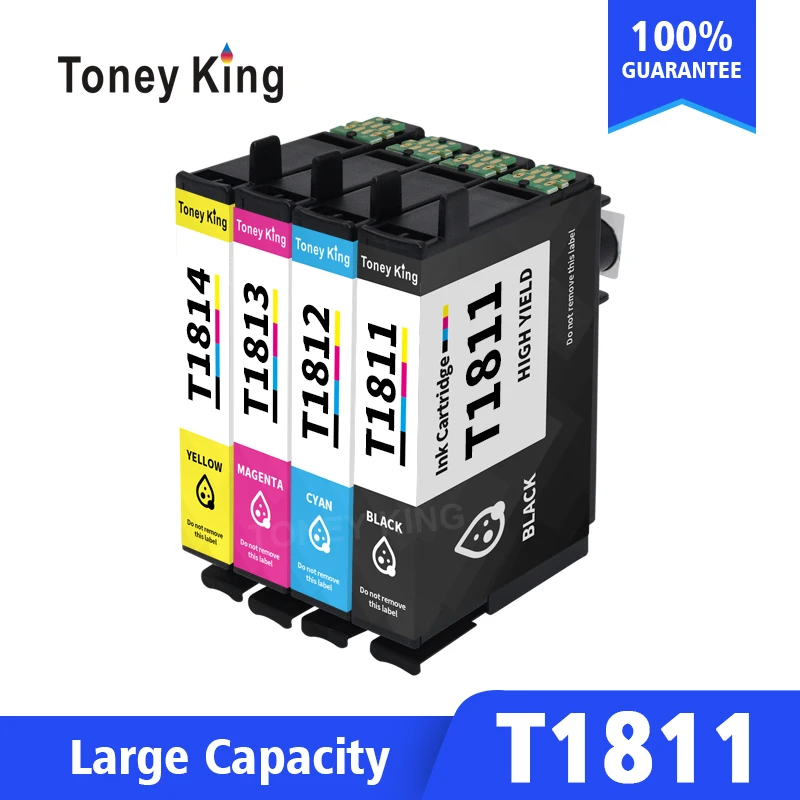 4 цвета для принтера EPSON T1811 T1814 Ink картридж XP212 XP215 XP225 XP315 XP412 XP415 XP202 XP205 XP302 XP305 XP402