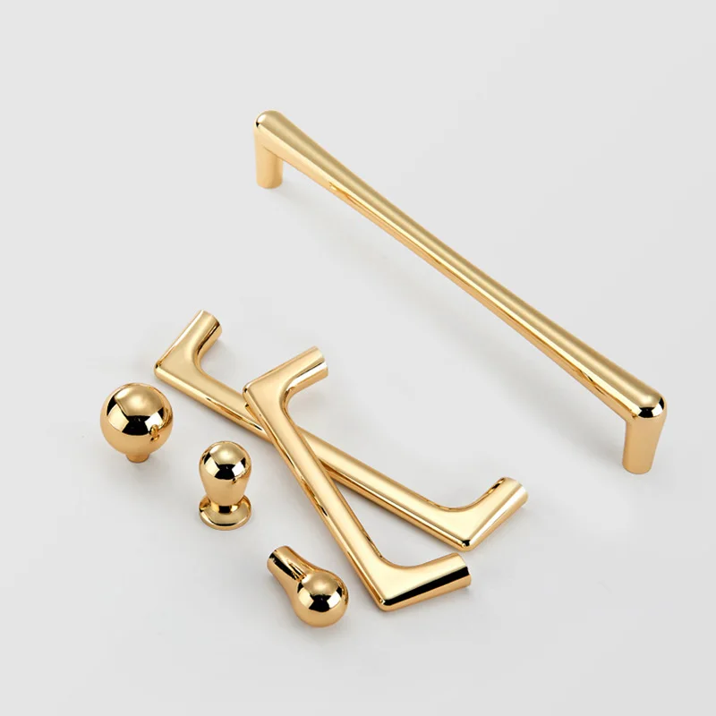Ручка для мебели дома ручка ящика шкафа круглая квадратная Золотая с отверстием