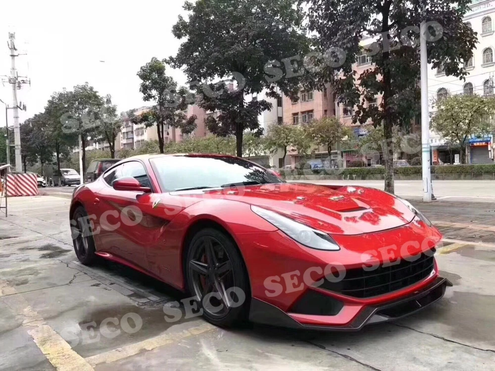 Карбоновый передний спойлер D Стиль чехол для Ferrari F12 Berlinetta 2013 FRP бампер протектор автомобильный Стайлинг