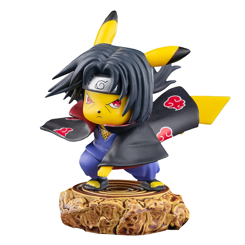 

NARUTO Pikachu Cosplay Uchiha Itachi Cute Popular Action Figure Model Ornament Toys Children Gifts