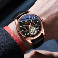 mohdne coated glass mirror automatic mechanical mans wristwatches british style waterproof hollow carved watches for unisex