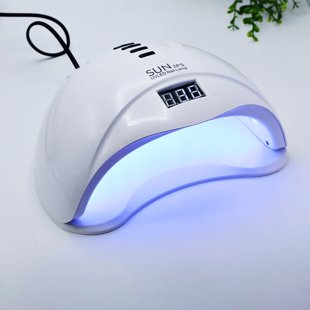 52 Вт Светодиодный УФ лампа для сушки ногтей маникюра всех гелей лак 4 режима 24