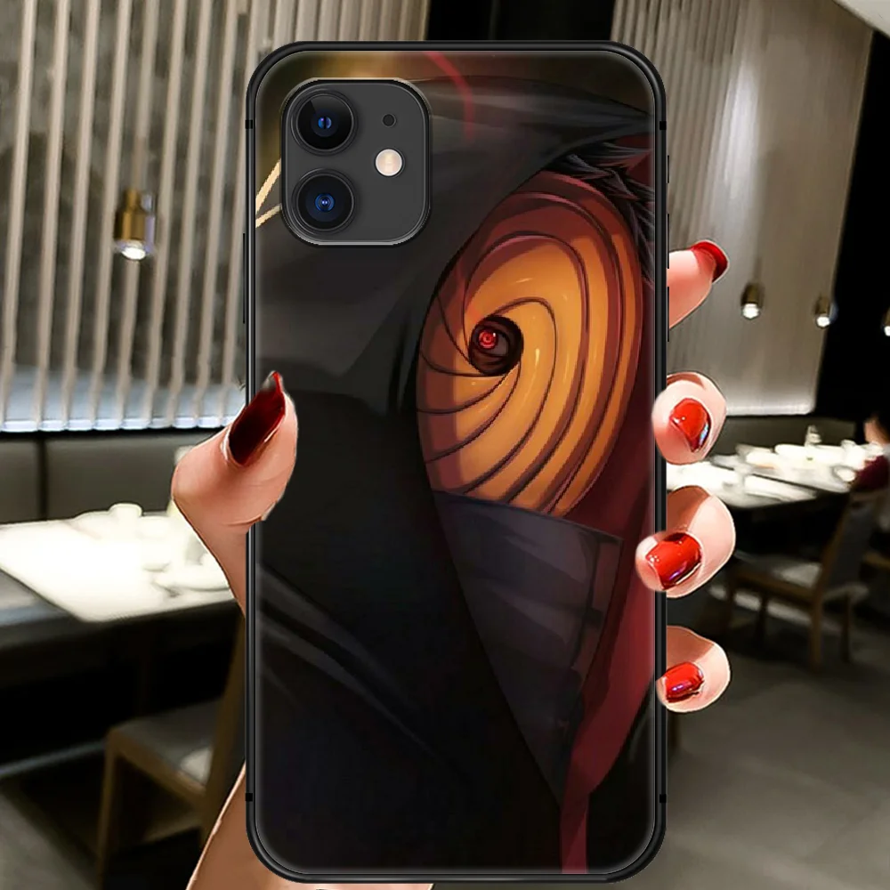 

Naruto Obito Anime Phone Case Cover Hull For IPhone 5 5s se 2 6 6s 7 8 12 Mini Plus X XS XR 11 PRO MAX black Cover Silicone