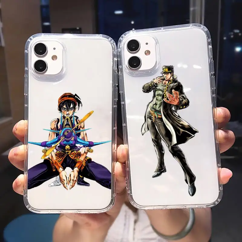 

Girls Bruno Buccellati JoJo's Bizarre Phone Case Transparent For iPhone 6 7 8 11 12 13 S Mini Pro X XS XR MAX Plus Cover