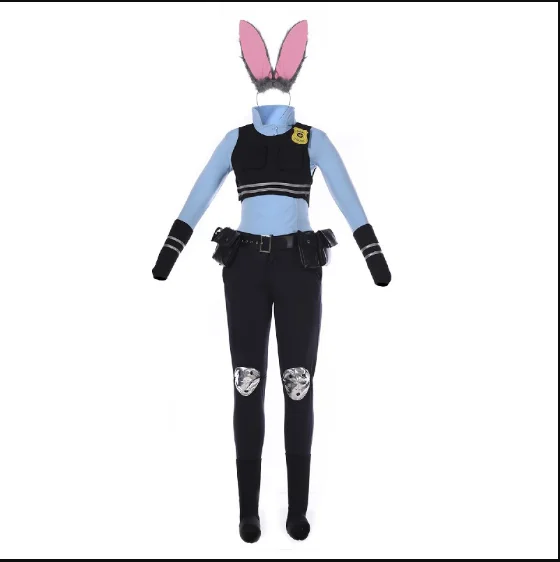 Anime cosplay Crazy Animal City Halloween costume Rabbit Judy Police Officer judy R | Тематическая одежда и униформа