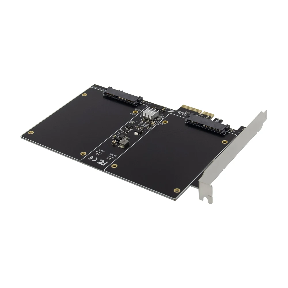 адаптер zeadow pci e x2 на 2 порта sata 30 6 гбитс