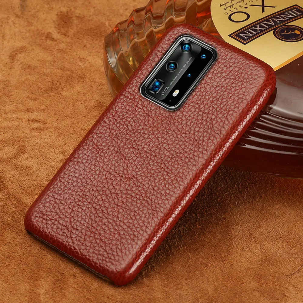 

Genuine Litchi Grain Leather Phone case for Huawei P40 Pro P20 P30 P40 Lite Mate 20 Y7 Y6 Y9 Cover For Honor 8X 10i 10 20 Pro 9X