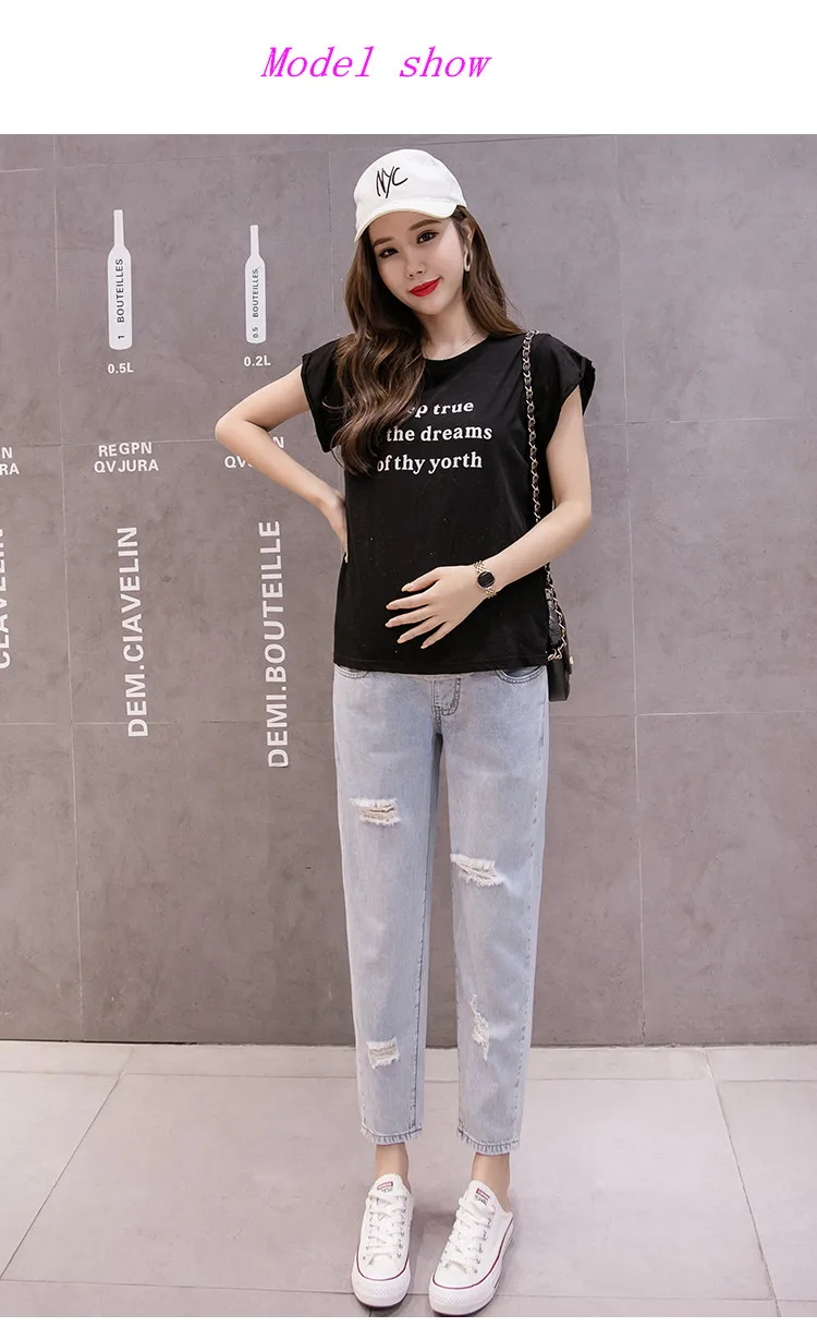 2020 New Maternity Pants Thin Section Stomach Lift Ultra-Thin Denim Pants Pregnant Women Jeans for Pregnant Women