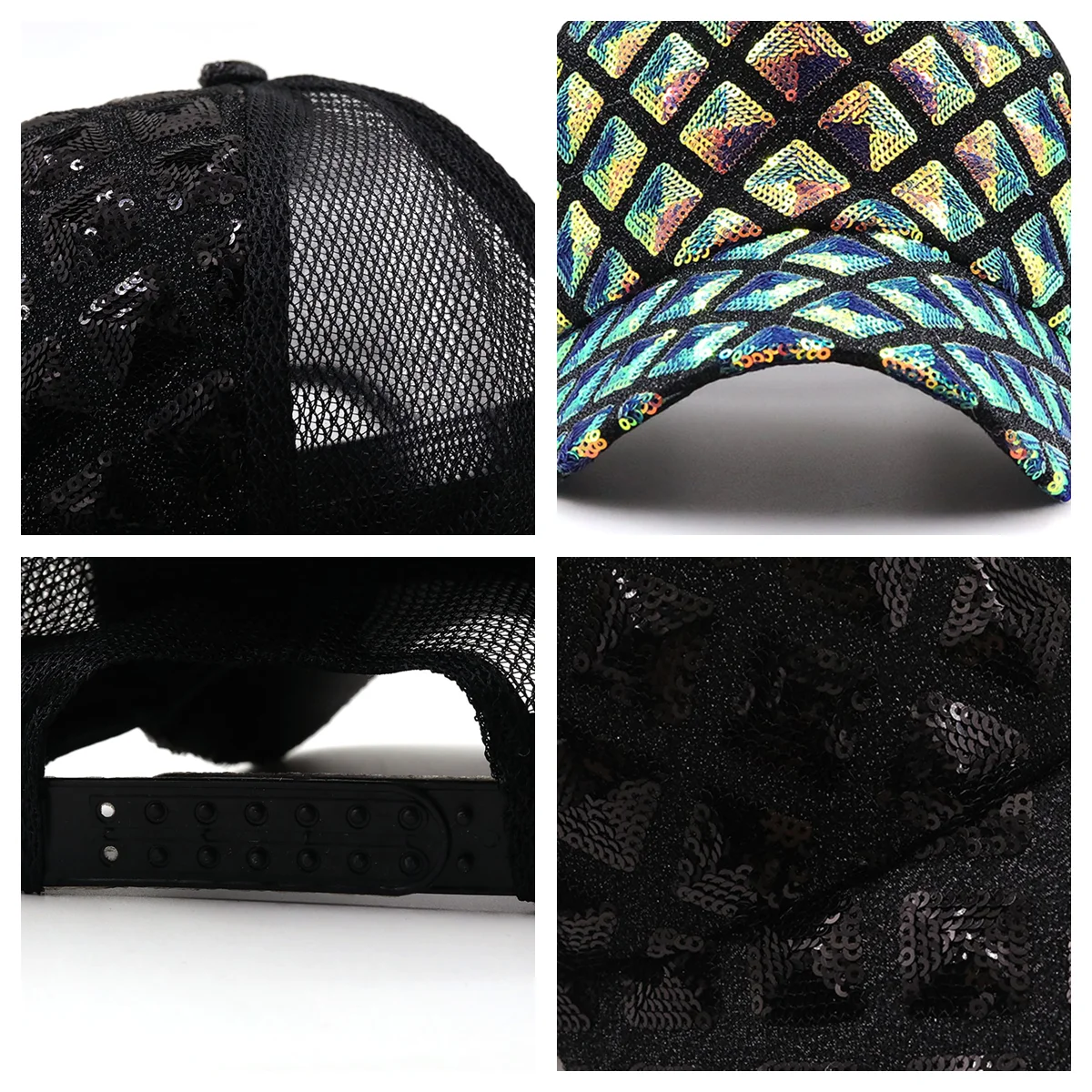 Новая летняя Брендовая женская бейсболка с блестками шляпа из хлопка