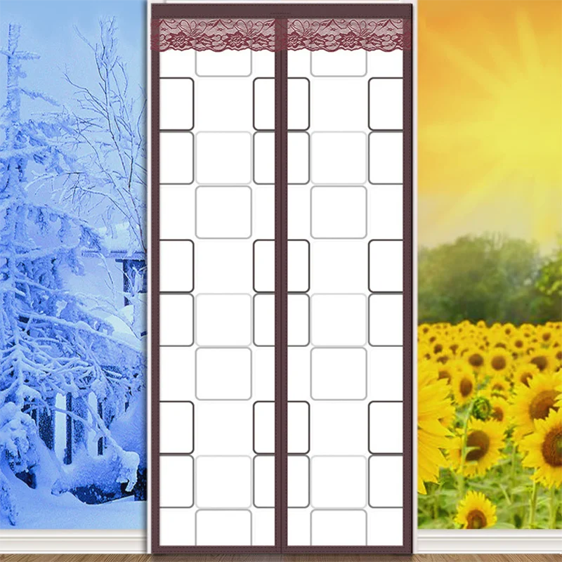 Высококачественная летняя ветрозащитная Автоматическая дверная занавеска для