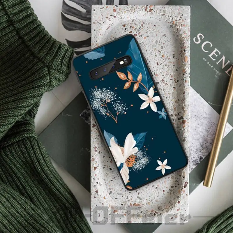 

lovely flowers drawing Phone Case coque fundas etui for samsung galaxy A10 A20 A30S A40 A50 A51 A70 A71 note 8 9 10 cases cover