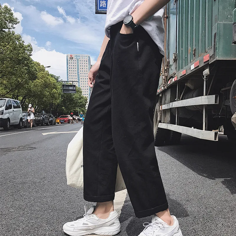 EWQ/мужская одежда 2020 Новое поступление Осенние повседневные Прямые брюки до