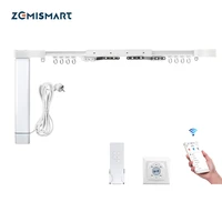 zemismart tuya wifi smart electric curtain motor with curtain rail track wall remote control alexa google home control